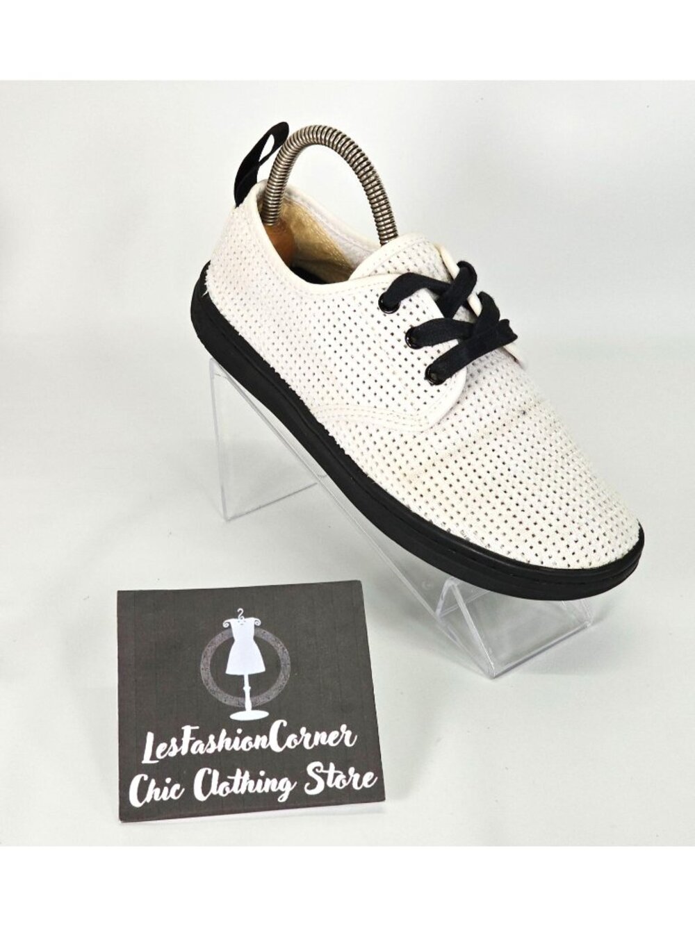Dr Martens Women's White Mesh Perforated Sneaker Shoes Size 7 1879 - Picture 12 of 15